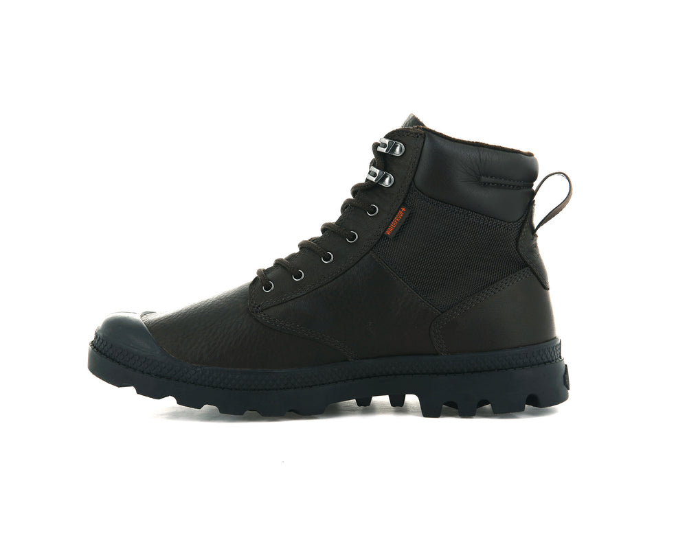 Botas Palladium PAMPA SHIELD WP+ LTH Hombre Marrones Oscuro | Costa Rica-82704